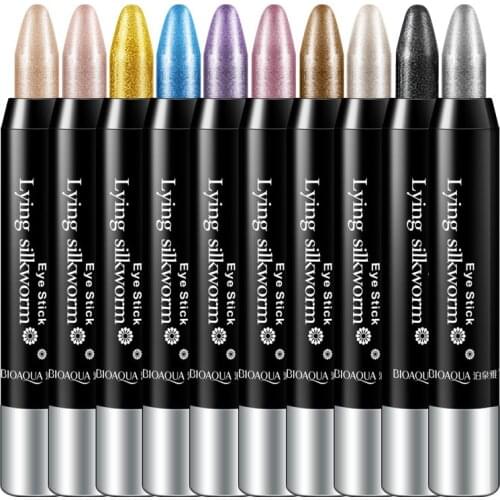 BIOAQUA Magic Makeup Eyeliner Pencil Glitter Eye Pencil Long Lasting Waterproof Highlighter Eyeshadow Pen