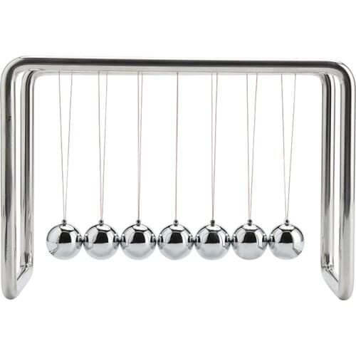 7 Ball Stainless Steel Bracket Newton Pendulum Ball Perpetual Motion Device Creative Ornaments Childrens Educational Toys