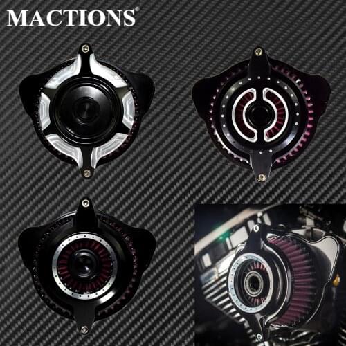 Motorcycle Air Cleaner Intake Filter CNC For Harley Sportster XL 883 1200 Forty Eight Softail Dyna Touring Street Glide FLHR