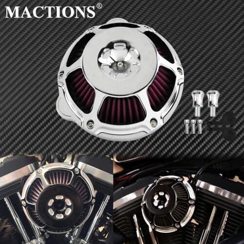 Motorcycle Chrome Air Cleaner Filter Intake Filter CNC For Harley Sportster XL883 48 Touring Dyna Super Glide Street Bob Softail