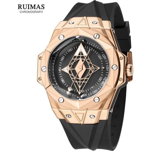 RUIMAS Watches for Men Luxury Military Sport Wrist Watch Silicone Strap Waterproof Quartz Watch Male Relogios Часы Montre Reloj