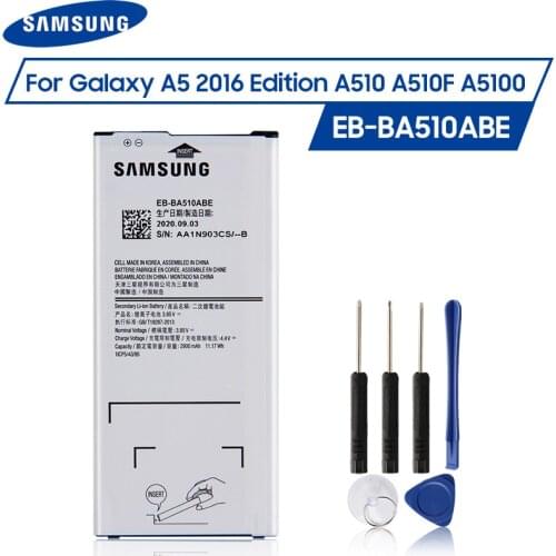 Original Samsung Battery EB-BA510ABE EB-BA510ABA For Samsung Galaxy A5 2016 Edition A510F A5100 Replacement Battery 2900mAh