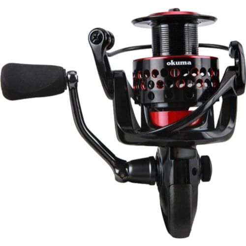 Okuma Fishing Spinning Reel Saltwater 10000s Fishing Reel Carp Fishing Reels 5.0:1 7+1 BB Rock Fishing Reel Spinning Reels Wheel