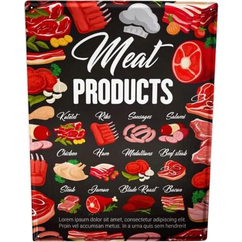 SINCE 2004 Tin Plate Food Restaurant Meat