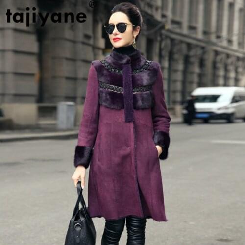 Natural Fur Mink Real Fur Coat Wool Female Jacket Autumn Winter Coat Women Clothes 2021 Korean Vintage Double-faced Tops ZT4022