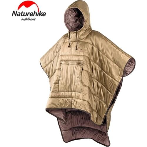 Naturehike Sleeping Bag Cloak Style Unisex Waterproof Portable Outdoor Camping Warm Lazy Sleeping Quilt Winter Travel Poncho
