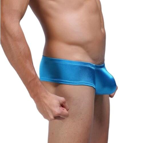 Sexy Mens Boxer Underwear Men Panties Mens Low Waist G-String Bikini Soft Silk Male Underpants Gay Penis Pouch European Size XXL