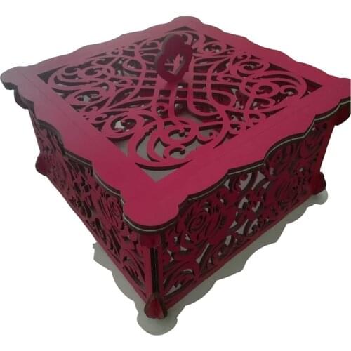 Home Decoration Romantic Jewelry Chocolate Special Goods Storage Box Heart Red White Decorative Stylish Elegant Love Gift Wood