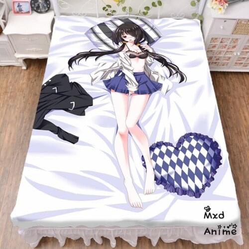 Japanese Anime Date A Live Bed sheet Throw Blanket Bedding Coverlet Cosplay Gifts Flat Sheet cd010