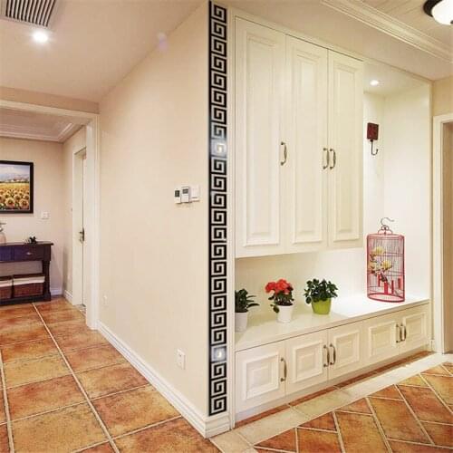 10Pcs 20*20CM/15*15CM/10*10CM Waist line Mirror Sticker DIY Modern Acrylic Mirror Wall Stickers for Living Room Home Decoration