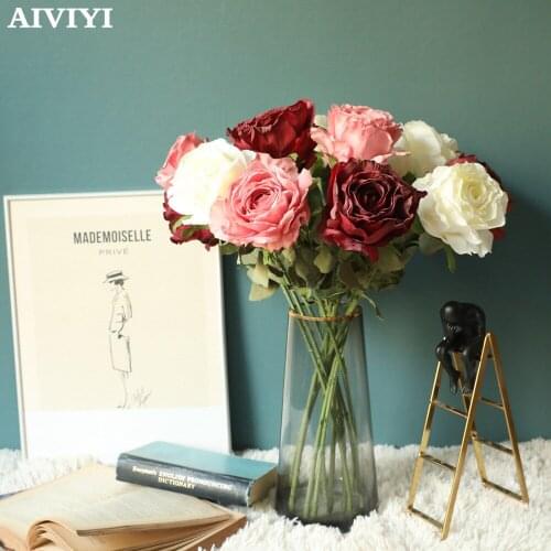 Loulan Roasted Big Rose Christmas Decorations for Home Wedding Home Decor Artificial Flowers Plantas Fake Flower Fall Diy Craft