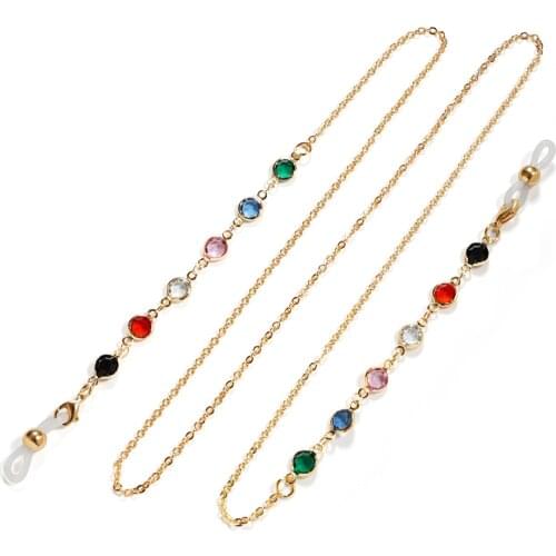 Fashion Imitation Pearl Mask Chain Glasses Chain Ladies Retro Sunglasses Rope Frame Rope Neck