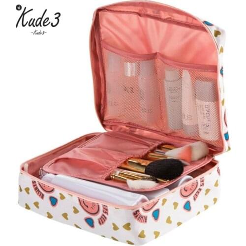 Kude Women Cosmetic Bag Multifunction Organizer Waterproof Portable Makeup Bag Travel Necessity Beauty Case Wash Pouch 4829