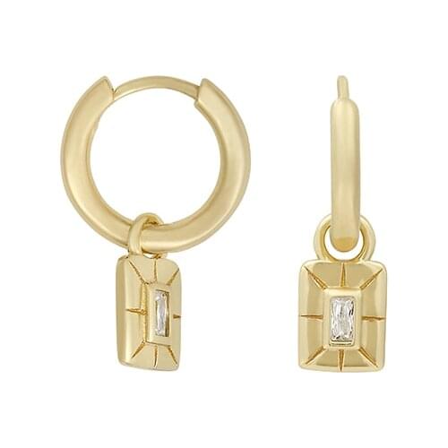 CANNER White Zircon Series Earrings For Women Pendientes Plata 925 Ear Bone Piercing Stud Earrings Anti Allergy Earring Jewelry