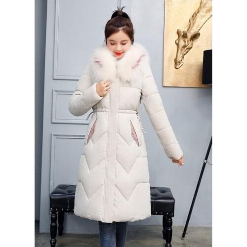 Cotton Clothing Female Korean Version Winter Coat To Overcome The Down Jacket In The Long Section of Thick Cotton Coat