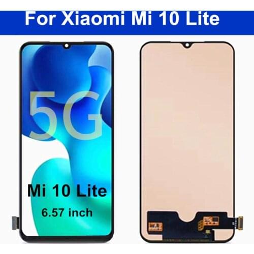 6.57" TFT Mi10 lite lcd For Xiaomi Mi 10 Lite LCD Display Touch Screen Digitizer Assembly For Xiaomi Mi 10 Lite 5g Lcd M2002J9G