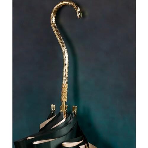 Umbrella Long Handle Pure Color Creative Womens Umbrellas Light Luxury Impact Cloth All-Weather Umbrella Holiday Gifts