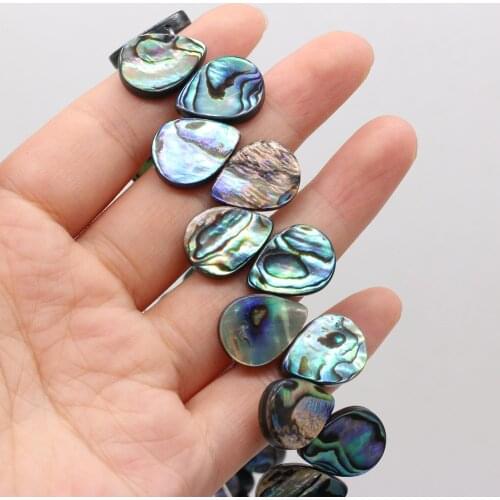 1 Pcs Natural Abalone Shells Drop-shaped Horizontal Hole Beaded Handmade Crafts DIY Retro Necklace Bracelet Jewelry Gift Making