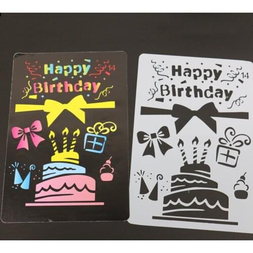 10pcs DIY montessori Drawing Toys Scratch Art Paper with Hollow Drawing Manual Painting Board Toys For Children