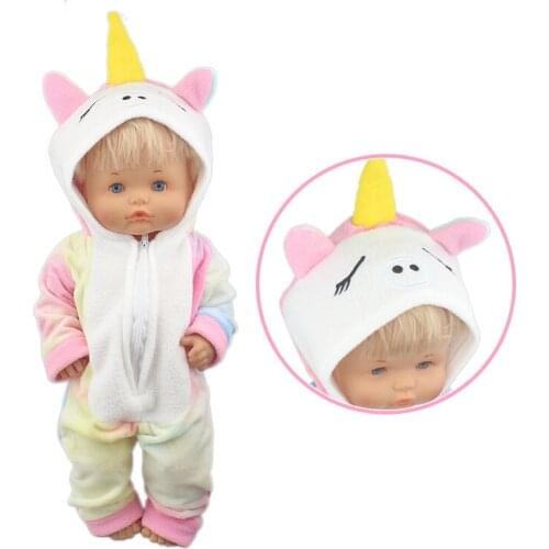 2020 Plush animal clothing Suit For 42 cm Nenuco Doll 17 Inches Baby Doll Clothes