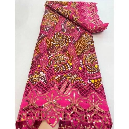 2021 Multicolor French Lace Fabric Hollow Out Wedding High Quality African Tulle Lace Fabric 5Yard Embroidered Tulle Lace Fabric