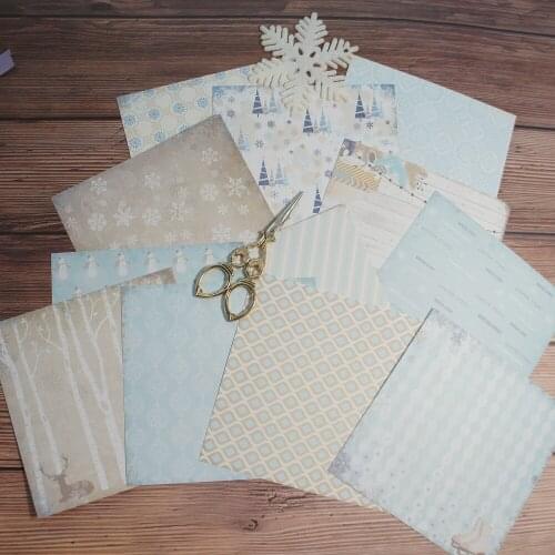 24 sheets DIY 12 style 15.2*15.2cm love winter theme craft paper as scrapbooking creative paper DIY handmade gift use