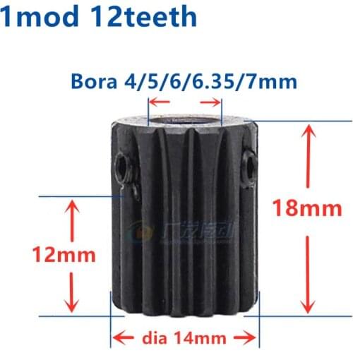 5pcs 1 mod gear rack 12 teeth spur gear precision 45 steel cnc rack and pinion