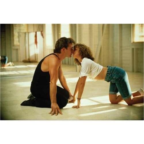 5D DIY Full Round Diamond Painting Dirty Dancing Movie Poster 3D Embroidery Cross Stitch Rhinestone Mosaic Home Decor Gift Y215