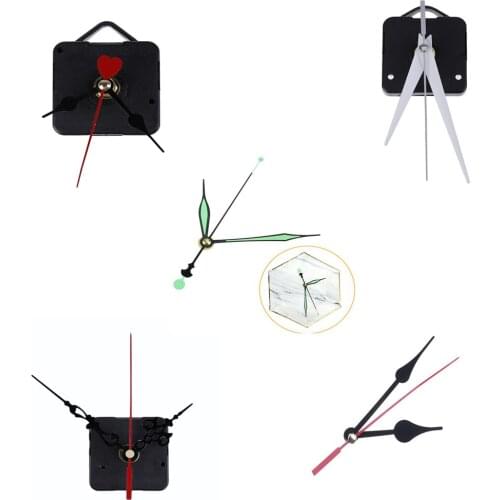 Silent Wall Clock Quartz Needle Movement Black and Red Hands DIY Replacement Part Repair Kit Tool Set Clock Mechanism