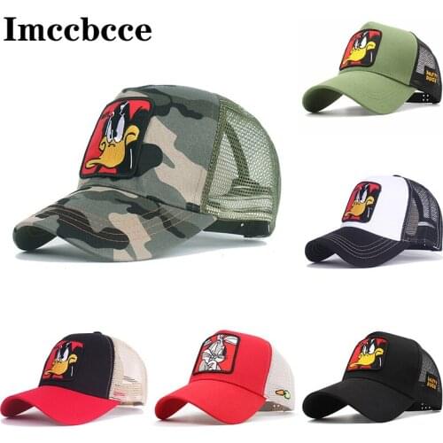 New Fashion Animals Embroidery Baseball Cap Men Women Snapback Hip Hop Hat Summer Dad Mesh Hat Streetwear Bone Gorra Trucker Cap