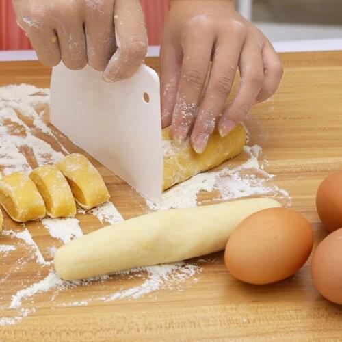 Larger High Quality DIY Baking Scraper Butter Knife Plastic Cake Dough Cutter Kitchen Fondant Cake Baking Tools