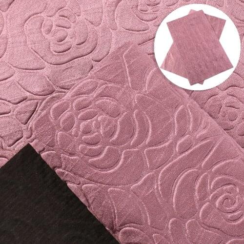 David accessories 20*34CM Bump Textured Flower Synthetic Leather Faux Leather Fabric for Bows DIY Handmade Materials,1Yc10329