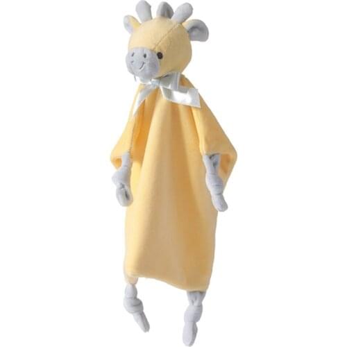 Baby Soother Appease Towel Cute Animal Doll Teether Soother Bib Saliva Towel Infants Comfort Sleeping Cuddling Toys