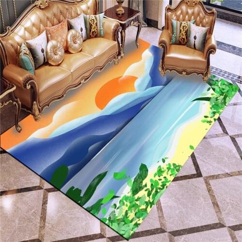 Welcome Entrance Doormats Natural View Floor Mats for Living Room Bedroom Hallway Area Rugs Anti Slip Carpet Home Decor Rugs