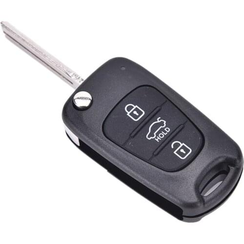 Hot sale 3 Button Replace Flip Key Shell fit for KIA Rondo Sportage Soul Rio Remote Case