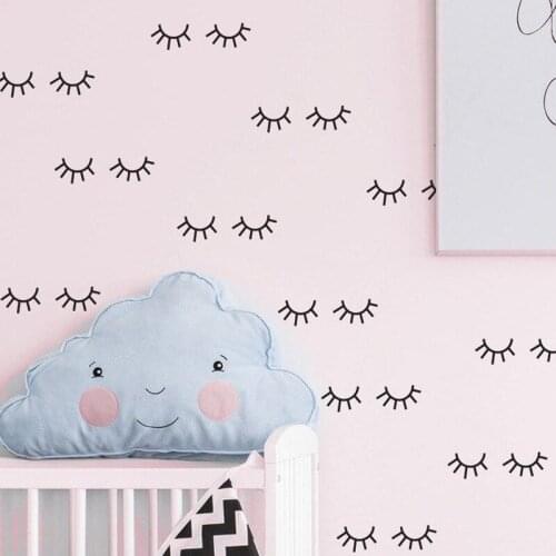 Beautiful Eyelashes Removable Wall Stickers for Kids Room Babies Bedroom Sweet Home Decor Vinyl Wallpaper Poster TA539