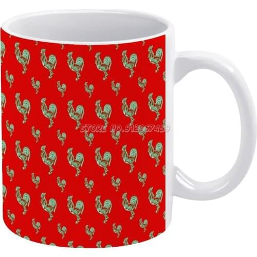 Saucy Coffee Mugs 330ml Creative Travel Mug and Cup Office Drinkware Mugs Tazza Sauce Tile Pattern Sauce Red Vietnamese Pho