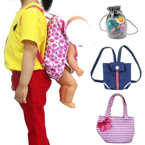 Doll bag for New born baby dolls packs Outdoor Carrying bag doll backpack Sun Glasses accessory, gift for girl