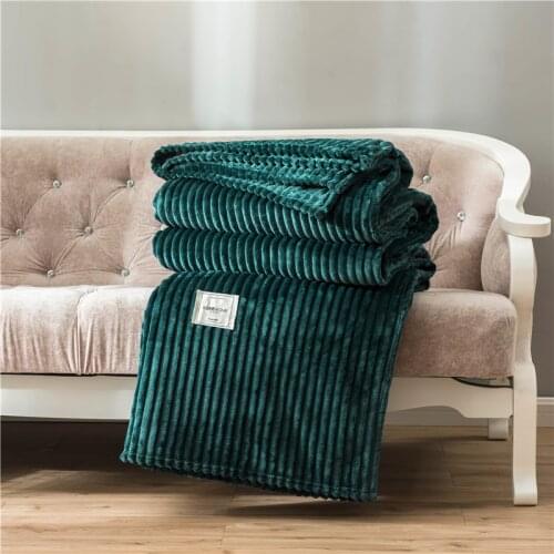 Summer Air Conditioner Thick Coral Fleece Flannel Blanket Sofa Office silky and comfortable Quilt