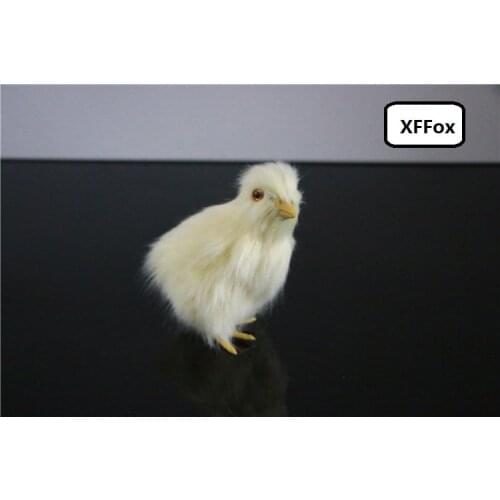 Small simulation sounds chick model plastic&furs cute real life yellow chicken doll gift about 9cm xf2074