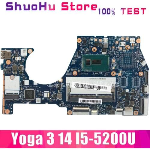 KEFU NM-A381 For Lenovo yoga 3 14 Laptop Motherboard i5-5200U CPU Motherboard 100% Test original nm-a381