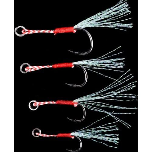 20pcs/lot Fishing Jig Head Fishing Hook Set Barbed Thread Feather Pesca High Carbon Steel Fishing Lure Slow Jigging Tackle Tools