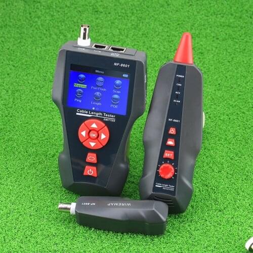 NF-8601 Multi-functional Network Cable Length Tester LCD Cable Tester Breakpoint Tester For RJ45, RJ11, BNC, PING/POE with CE