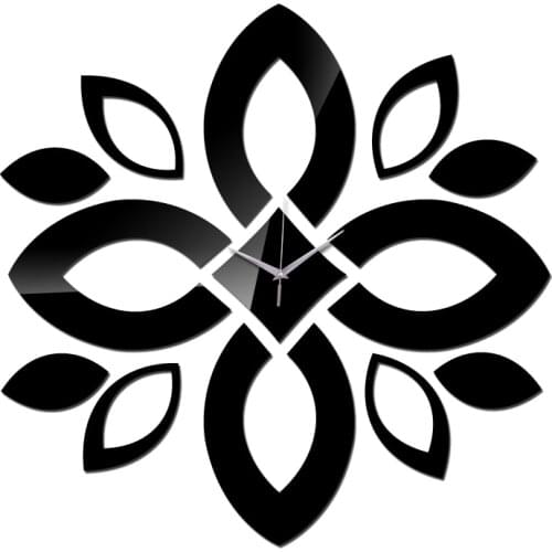 New watch home decoration wall clock diy mirror clocks 3d balcony/courtyard quartz circular needle acrylic