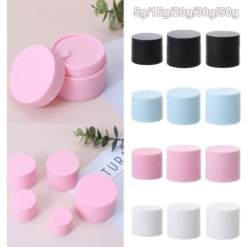 5g/15g/20g/30g/50g Plastic Refillable Bottle Makeup Cream Jar Empty Cosmetic Plastic Box Travel Bottle