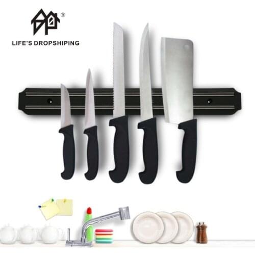 NEW Magnetic Knife Holder Kitchen Knife Stand Bar Strip Wall Magnet Block Aluminum For Knives Storage Cooking Accessories