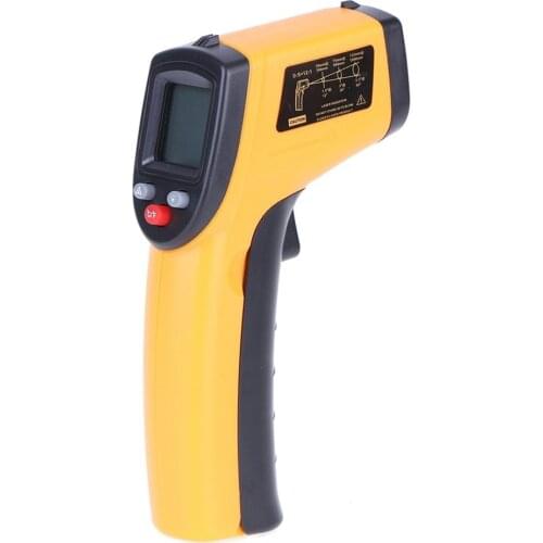 Handheld Infrared Thermometer Non-Contact LCD Digital Temperature Meter Industrial Object Thermometer IR Laser Pyrometer Gauge