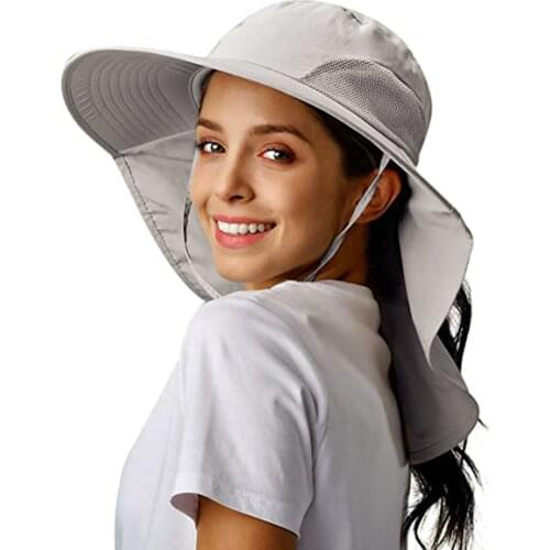 2021 Summer Sun Hat Waterproof Unisex Foldable Fishing Hat Nylon Adjustable Sunlight Cap Sun Protection Hat For Outdoor Hiking