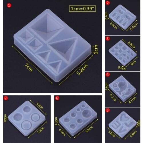 Silicone Mold DIY Jewelry Making Geometric Crafts Mirror Decorative Epoxy Resin