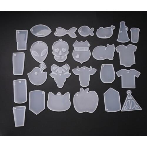 DIY Crystal Silicone Mold Deer Animals Tag Decorative Pendant Epoxy Resin Mold DIY Jewelry Making Accessaries Casting Mould